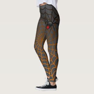 Geweldige en coole Halloween-look spin en web Leggings