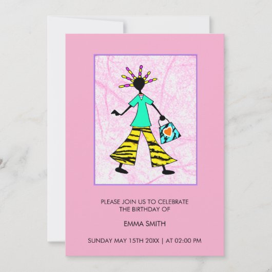 Geweldige en elegante vrouw verjaardag kaart (Voorkant)