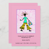 Geweldige en elegante vrouw verjaardag kaart (Voorkant / Achterkant)