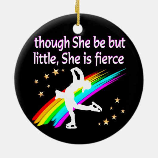 GEWELDIGE EN GETALENTEERDE KUNSTSCHAATSER KERAMISCH ORNAMENT (Achterkant)