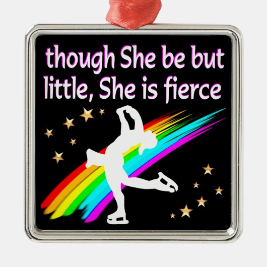 GEWELDIGE EN GETALENTEERDE KUNSTSCHAATSER METALEN ORNAMENT (Voorkant)