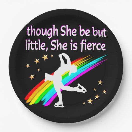 GEWELDIGE EN GETALENTEERDE KUNSTSCHAATSER PAPIEREN BORDJE (Voorkant)