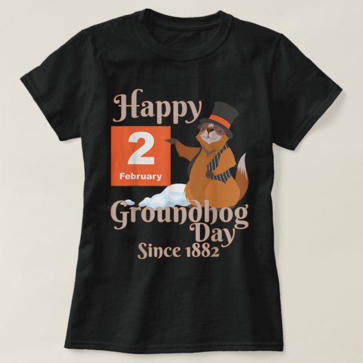 Geweldige en grappig Happy Groundhog Day Shirt (Design voorkant)