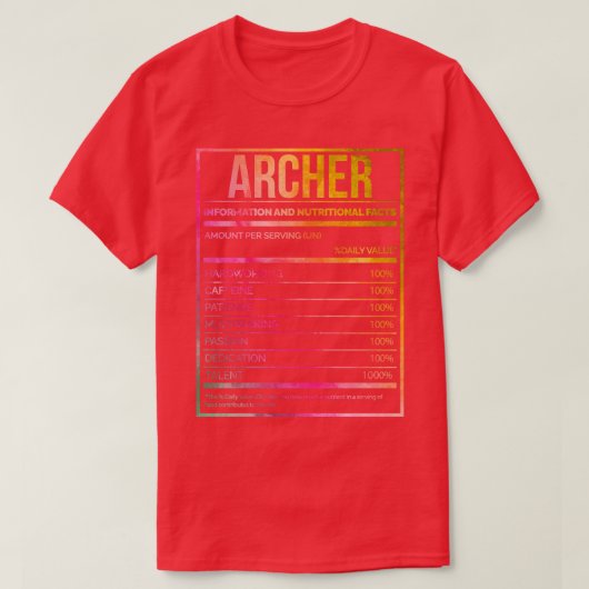 Geweldige en grappig voedingsetiket t-shirt (Design voorkant)