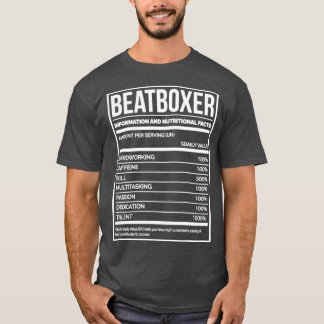Geweldige en grappig voedingslabel Beatbox Beatbox T-shirt