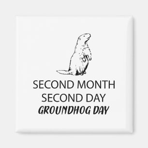 Geweldige En Grappige Gelukkige Groundhog Dag Voor Magneet