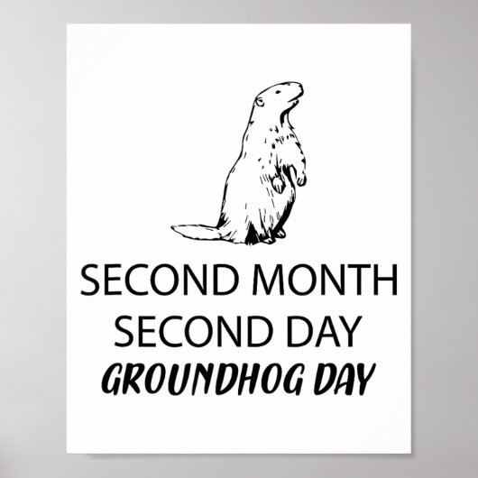 Geweldige En Grappige Gelukkige Groundhog Dag Voor Poster (Voorkant)