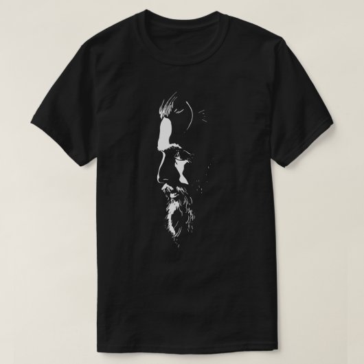 Geweldige en mysterieus man met baard T-shirt (Design voorkant)