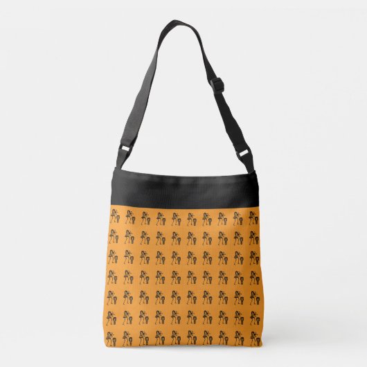 Geweldige en Schattige Silhouette Dancer Pattern Crossbody Tas (Achterkant)