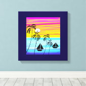 Geweldige en Schattige tropenvaren Canvas Afdruk (Insitu (Houten vloer))