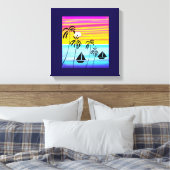 Geweldige en Schattige tropenvaren Canvas Afdruk (Insitu (Slaapkamer))