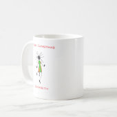 Geweldige en sfeervolle kerstvibe koffiemok (Voorkant links)
