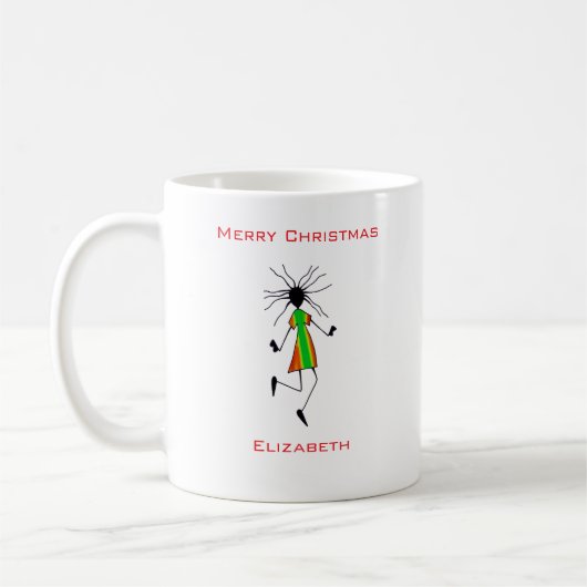 Geweldige en sfeervolle kerstvibe koffiemok (Links)