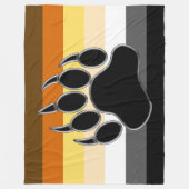 Geweldige en zeer coole beer trots vlag beer poot fleece deken (Voorkant)