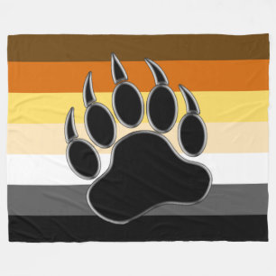 Geweldige en zeer coole beer trots vlag beer poot fleece deken