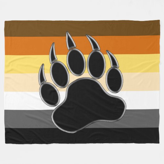 Geweldige en zeer coole beer trots vlag beer poot fleece deken (Voorkant (Horizontaal))