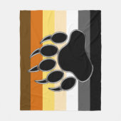 Geweldige en zeer kool Beer Pride Flag Beer Paw Fleece Deken (Voorkant)