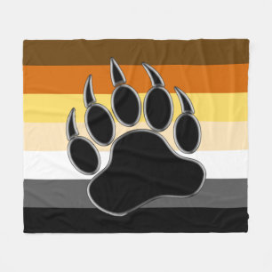 Geweldige en zeer kool Beer Pride Flag Beer Paw Fleece Deken