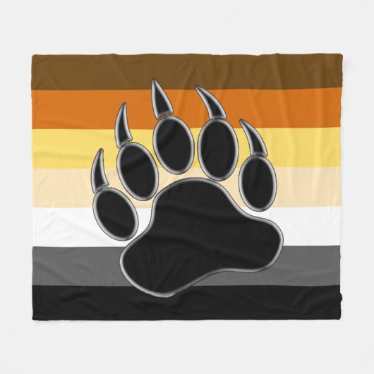 Geweldige en zeer kool Beer Pride Flag Beer Paw Fleece Deken (Voorkant (Horizontaal))
