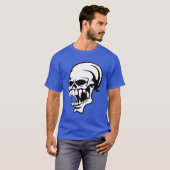 Geweldige enge schedel B & W print - shirt (Voorkant volledig)