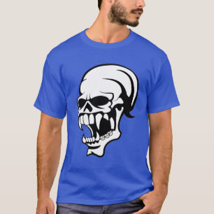Geweldige enge schedel B & W print - shirt