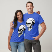 Geweldige enge schedel B & W print - shirt (Unisex)