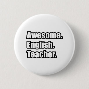 Geweldige Engels leraar Ronde Button 5,7 Cm
