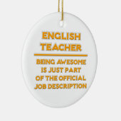 Geweldige Engels Leraar .. Taakbeschrijving Keramisch Ornament (Rechts)