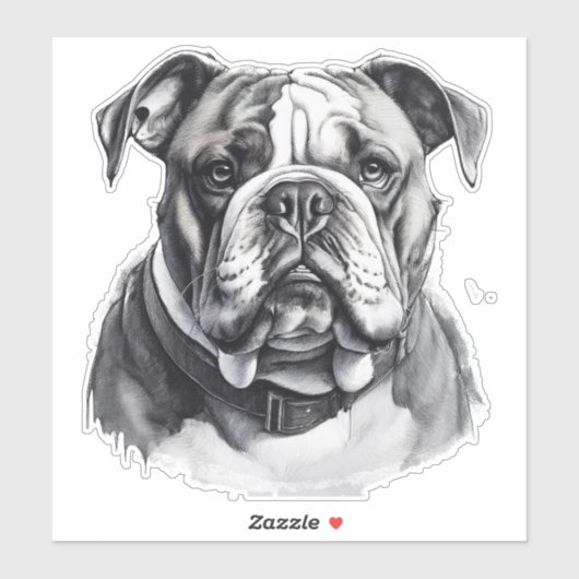 Geweldige Engelse Bulldog Sticker (Vel)