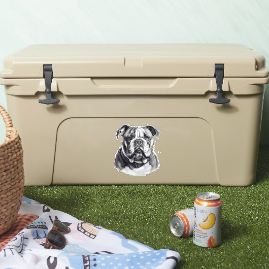 Geweldige Engelse Bulldog Sticker (Koeler)