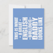 Geweldige Engelse Bulldog Vader Hondenbezitter Kaart (Voorkant)