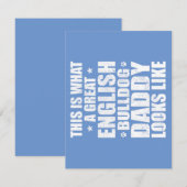 Geweldige Engelse Bulldog Vader Hondenbezitter Kaart (Voorkant / Achterkant)