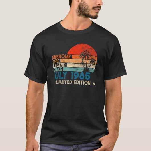Geweldige epic legend sinds juli 1985 t-shirt (Voorkant)