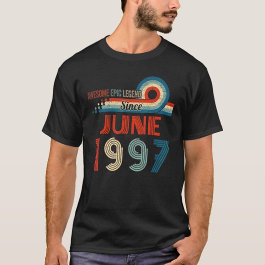 Geweldige epic Legend sinds juni 1997 25th Birthda T-shirt (Voorkant)