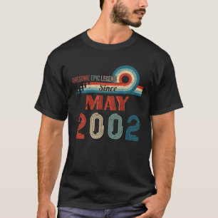Geweldige epic legend sinds mei 2002 20e verjaarda t-shirt