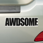 geweldige espen wit bumpersticker (Op auto)