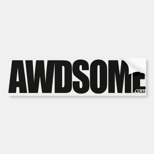 geweldige espen wit bumpersticker (Voorkant)