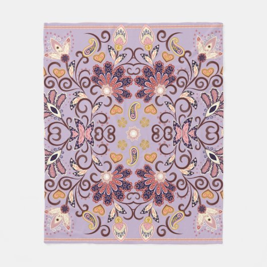 Geweldige etnische indiaanse bloemen. Mooie versie Fleece Deken (Voorkant)