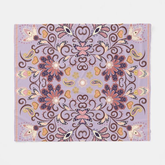 Geweldige etnische indiaanse bloemen. Mooie versie Fleece Deken (Voorkant (Horizontaal))