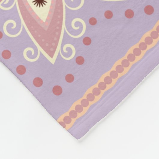 Geweldige etnische indiaanse bloemen. Mooie versie Fleece Deken (Hoek)