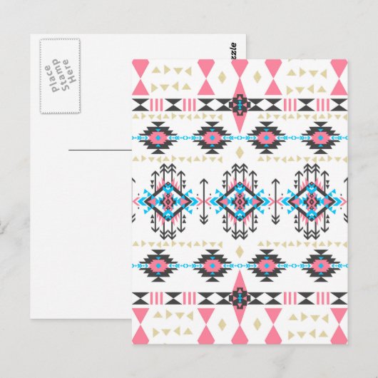 Geweldige etnische stammenpatroon briefkaart (Voorkant / Achterkant)