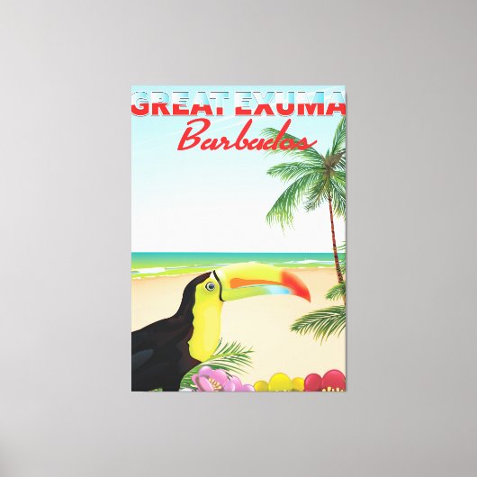 Geweldige Euxma Barbados-reisposter Canvas Afdruk (Voorkant)