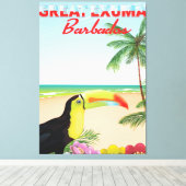Geweldige Euxma Barbados-reisposter Canvas Afdruk (Insitu (Houten vloer))