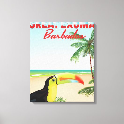 Geweldige Euxma Barbados-reisposter Canvas Afdruk (Voorkant)