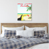 Geweldige Euxma Barbados-reisposter Canvas Afdruk (Insitu (Slaapkamer))
