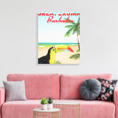 Geweldige Euxma Barbados-reisposter Canvas Afdruk (Insitu (Woonkamer))