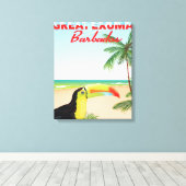 Geweldige Euxma Barbados-reisposter Canvas Afdruk (Insitu (Houten vloer))