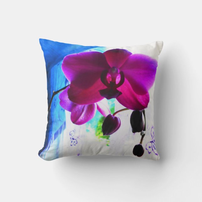 Geweldige exotische Phalaenopsis-orchidee foto Kussen (Voorkant)