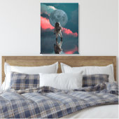Geweldige Fantasy Foto van Astronaut Canvas Afdruk (Insitu (Slaapkamer))