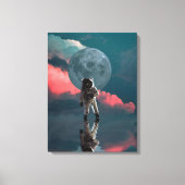 Geweldige Fantasy Foto van Astronaut Canvas Afdruk (Voorkant)